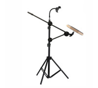 Напольная усиленная стойка JBHU-63PAD-DT с тренировочным пэдом 8" для барабанщика и гибким держателем для телефона