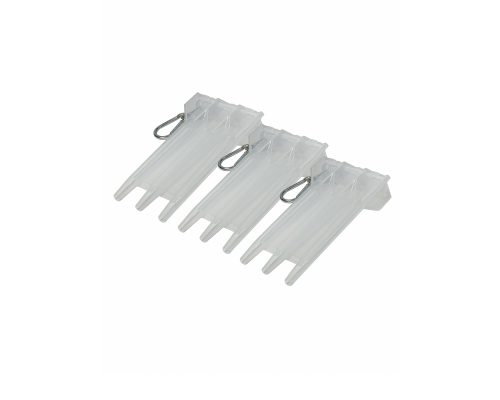 Чехол на 3 дротика, 16х8 см, с карабином, цвет белый прозрачный, 3 шт