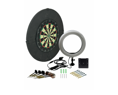 Дартс односторонний 45 см с защитой, подсветкой L20-NKSH и настенным креплением