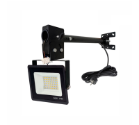 Прожектор 50 Вт с кабелем 3м и клеммами на усиленном кронштейне DN02-PRJ для подсветки витрины уличной, баннера