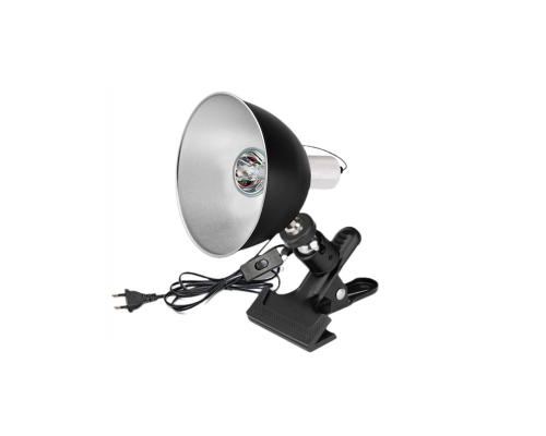 Светильник для птиц и грызунов LST215-PR1 на прищепке и лампа греющая UVA+UVB, 100W