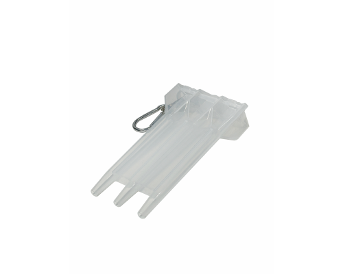 Чехол на 3 дротика, 16х8 см, с карабином, цвет белый прозрачный