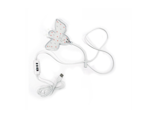 Гибкая светодиодная фитолампа USB для растений "пчелка" без металл штыря