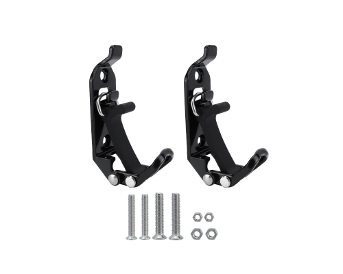 Крепление на машину/квадроцикл, ударопрочное, металл+резина, 1 пара, цвет черный