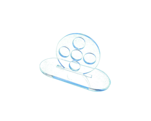 Тренажер для бильярда, прозрачный, 5 отверстий по 15 мм, высота 57,2 мм