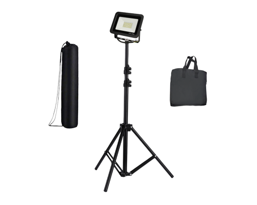 Светодиодный строительный прожектор 30 Вт, 6500K, на штативе JU-PRJ с сумками для переноски