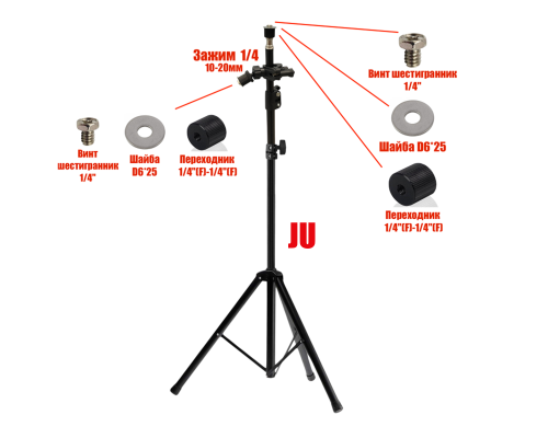 Стойка штатив JU-PRJ2 для 2 светодиодных прожекторов общим весом до 3 кг