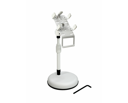 Держатель для терминала на настольной телескопическом основании, цвет белый