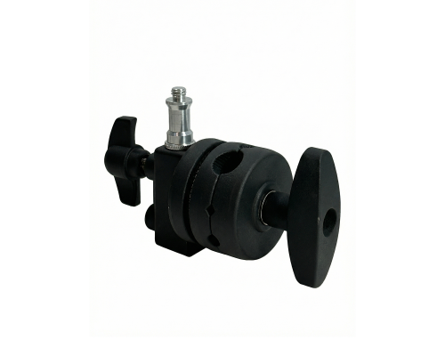 Соединительный элемент для фотоаксессуаров на штатив, с адаптером внешняя резьба 1/4-3/8, цвет черный