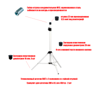 [РН] Утяжеленная тренога W2U из 2х колен с посадочным местом 12 мм под пантограф