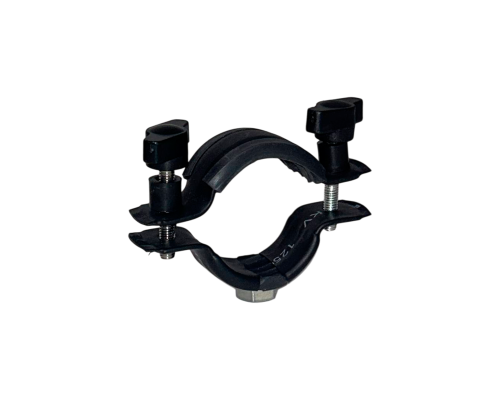 [СГП] Хомут с гайкой 39-46мм 1 1/4" М8 в черной термоусадке 20/10 с винтами-барашками