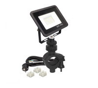 Светодиодный строительный прожектор 30 Вт с кабелем 1,5 м и клеммами на креплении зажиме 16-26 мм