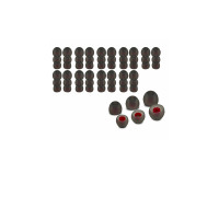 Амбушюры для наушников ALC07, размер S, M, L, серо-красный, 10 комплектов