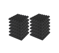 Звукоизоляция для студии, акустический поролон, черный, 12 шт