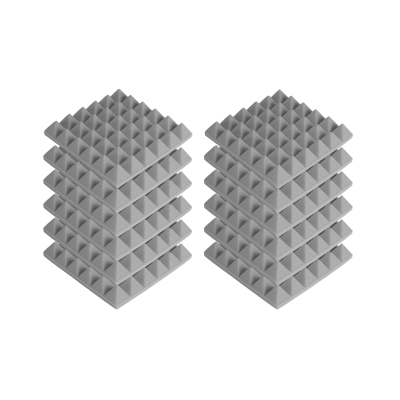 Звукоизоляция для студии, акустический поролон, серый, 12 шт