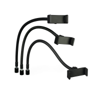 Держатель для телефона 57-85 мм на гибком креплении, резьба 1/4, цвет черный, 3 шт