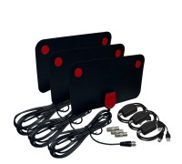 Телевизионная антенна для цифрового ТВ, компактная HDTV антенна с усилителем, черная, 3 шт