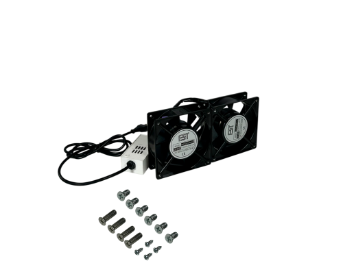 Вентилятор сдвоенный 220V, общая мощность 48W, без лицевой панели