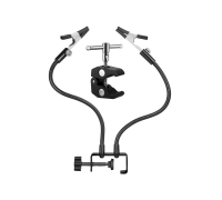 Металлический зажим для паяльной станции, фена, с гибкими держателями плат