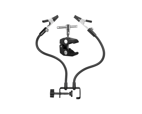 Металлический зажим для паяльной станции, фена, с гибкими держателями плат