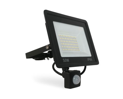 Прожектор 50 Вт с датчиком движения на кронштейне с зажимом до 31 мм